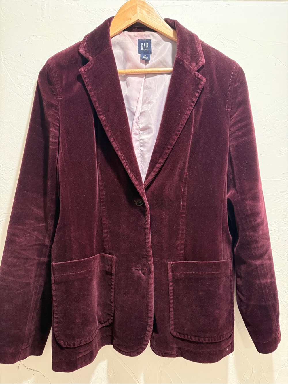 GAP Vintage Maroon velvet blazer